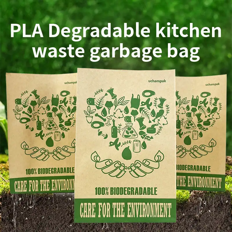 Ready Bulk Waterproof Greaseproof Biodegradable Paper Food Waste Bag Disposable Kitchen Waste Paper Bag with PLA Film 1