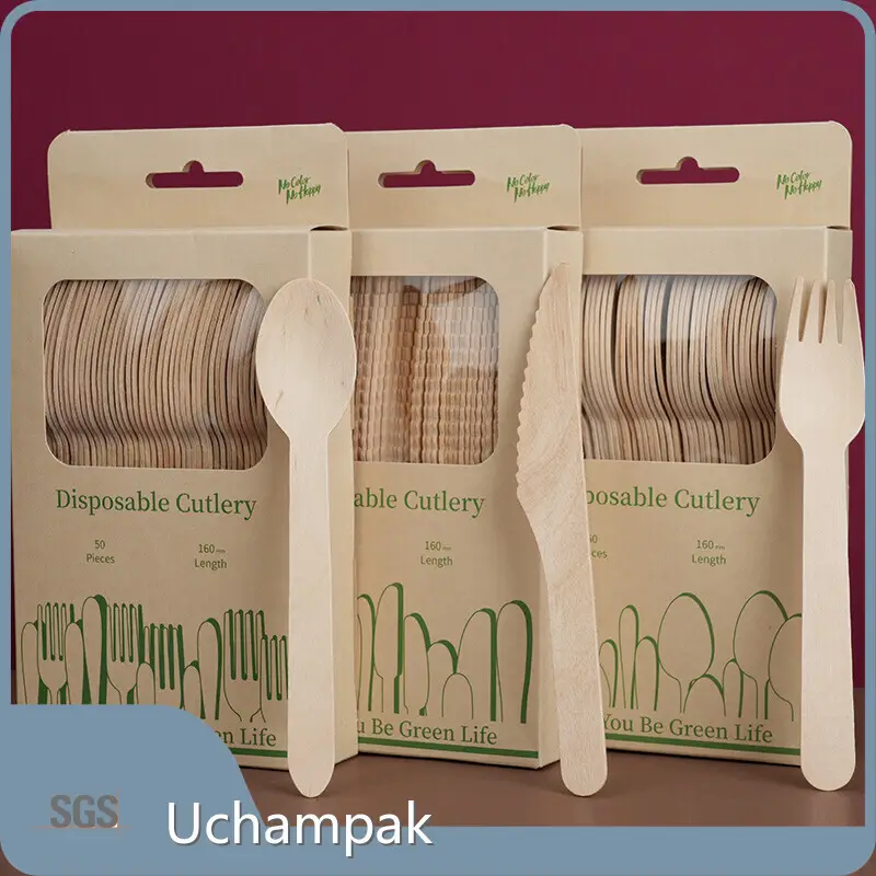 Uchampak Fork Spoon Wooden Fork Spoon Woodenfactory Direct Supply 1