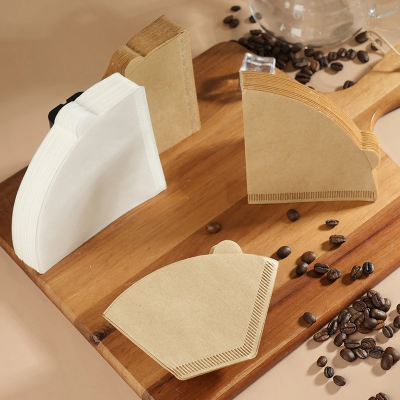 Disposable Coffee Filter Paper Bag Environmental Friendly V-shaped Paper Coffee Filter Coffee Brewing Filter Hourglass Bag 1