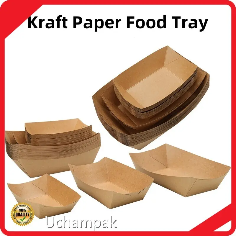 Uchampak Kraft Paper Tray Sample Processing / Drawing Processing / Cleaning Processing (material Processing) / Packaging Customization / Other Processingmade in China 1