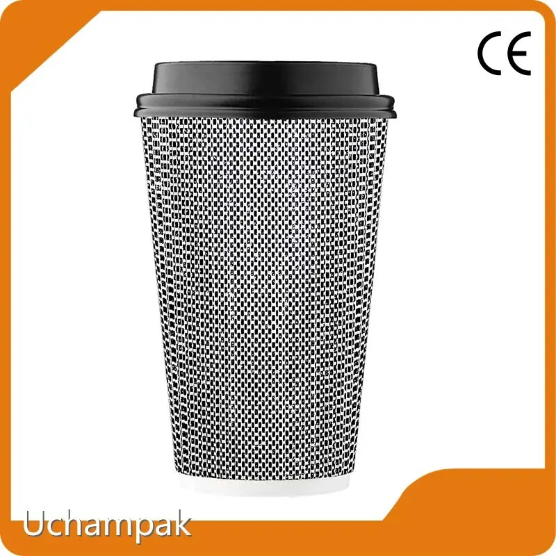 Custom Black Coffee Sleeves Wholesale - Uchampak 1