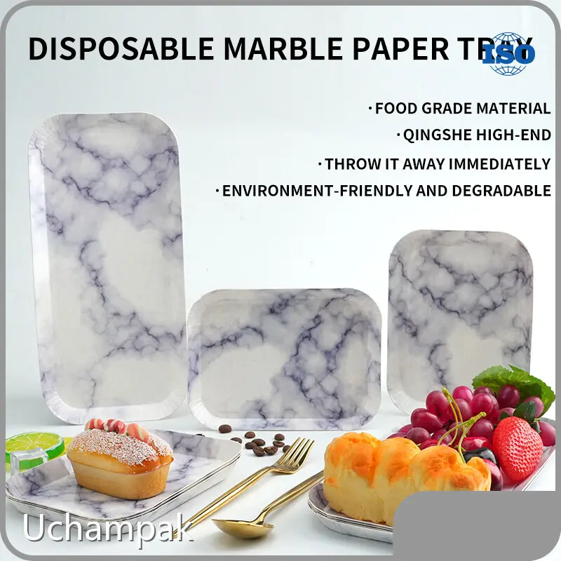 For Takeaway Food Packaging Paper Serving Boats Words and Logo / Customized Packaging / Customized Specifications (color by Uchampak 1