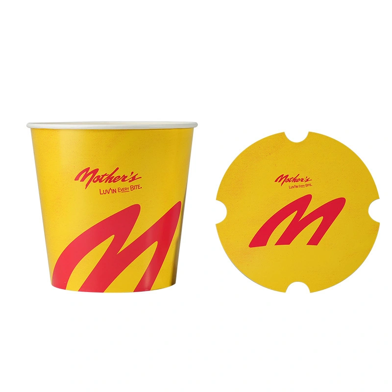 Uchampak Wholesale Biodegradable Paper Buckets – OEM/ODM Greaseproof Popcorn & Fried Chicken Packaging 1