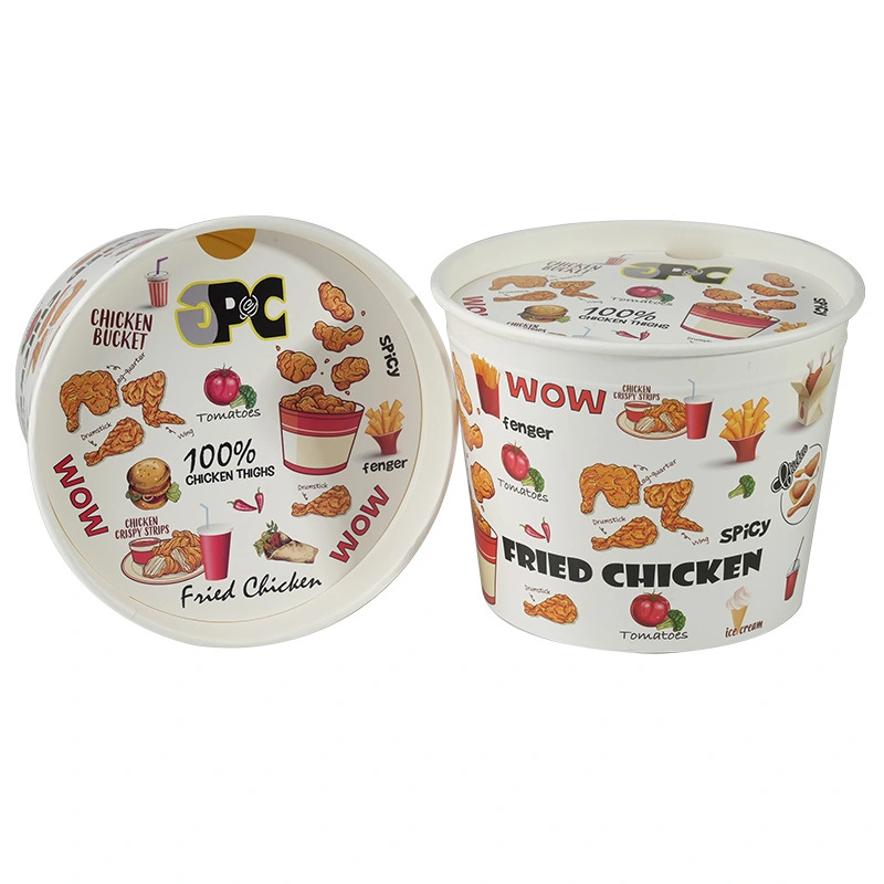 Uchampak Factory Custom Paper Buckets – Eco-Friendly 85oz Popcorn & Fried Chicken Takeout 1