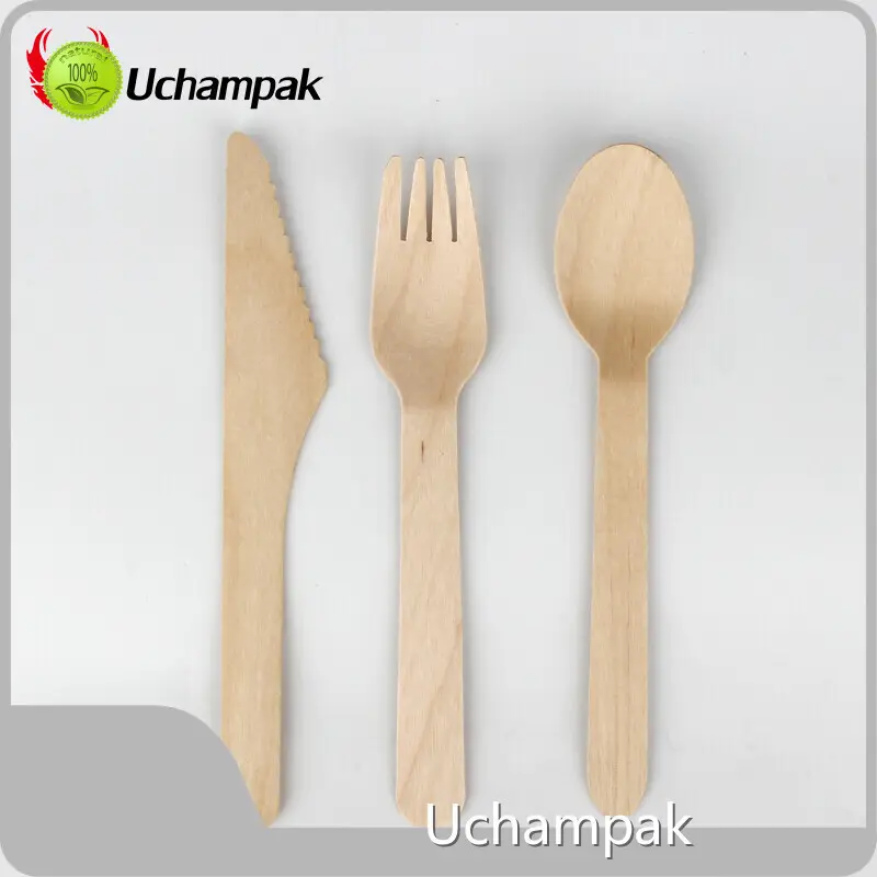 Uchampak Wooden Cutlery Set Disposable Factory Price 1