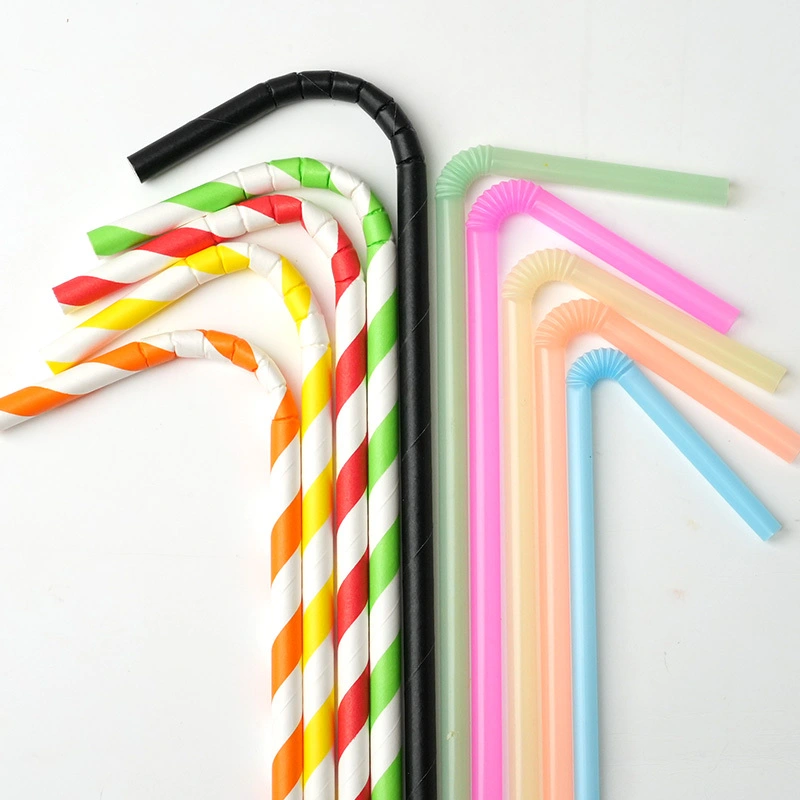 Uchampak Custom Biodegradable Paper and PLA Straws for Coffee, Bar & Cocktail Drinks 1