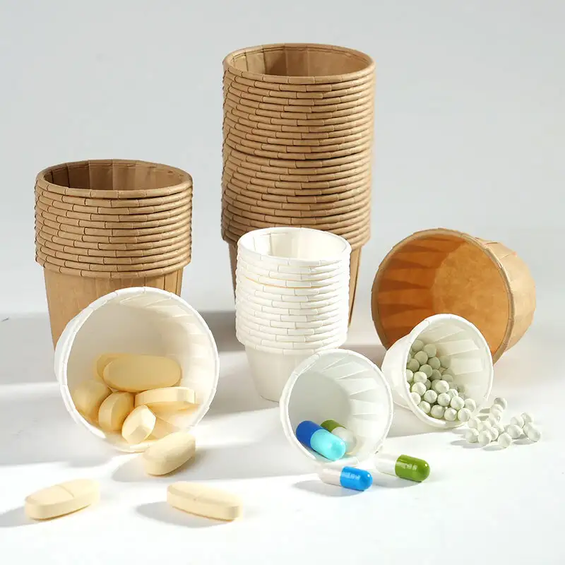 Uchampak Wholesale Dosage Paper Cups – Greaseproof Portion Cups for Medical & Lab Use 1