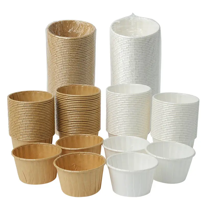 Uchampak Custom Baking Cups – Rolled Edge Greaseproof Paper Cups for Muffins & Cupcakes 1