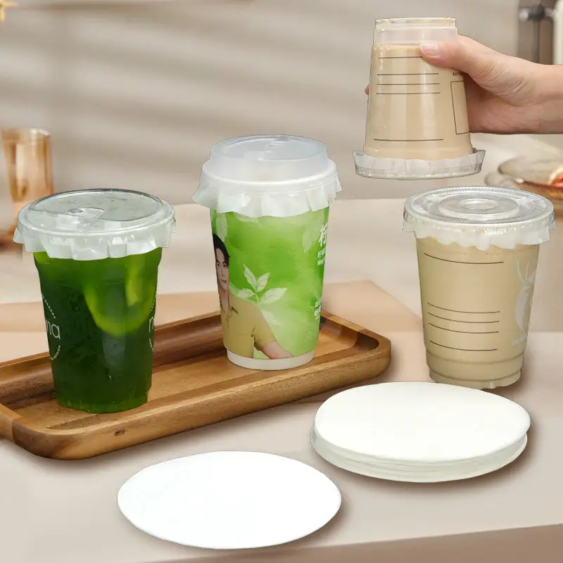 Papur Sêl Mewnol Cwpan Swmp Uchampak – Mewnosodiadau Papur Tafladwy ar gyfer Diodydd i'w Gludo 1