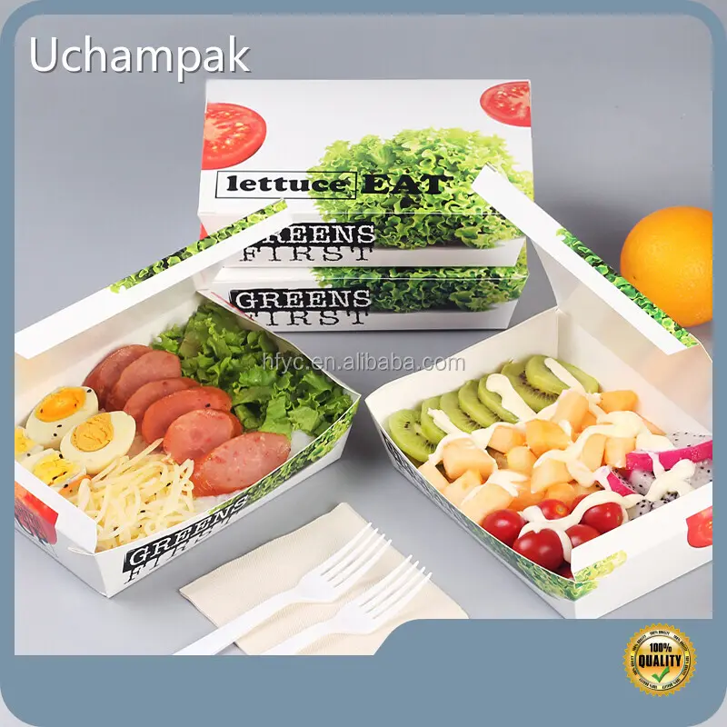 Kraft Salad Box From China for Fine Dining 1