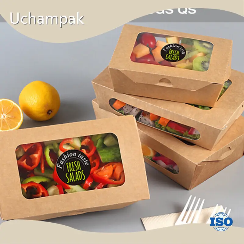 Kraft Paper Bento Box Takeaway Boxes Wholesale - Uchampak 1
