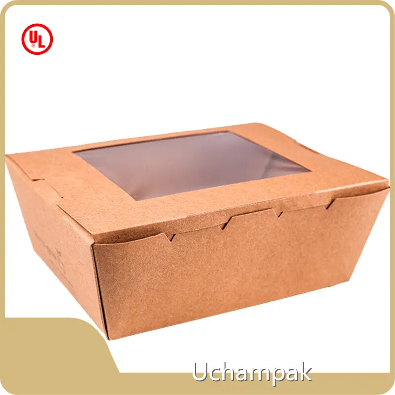 For Takeaway Packaging Custom Paper Lunch Box by Uchampak 1