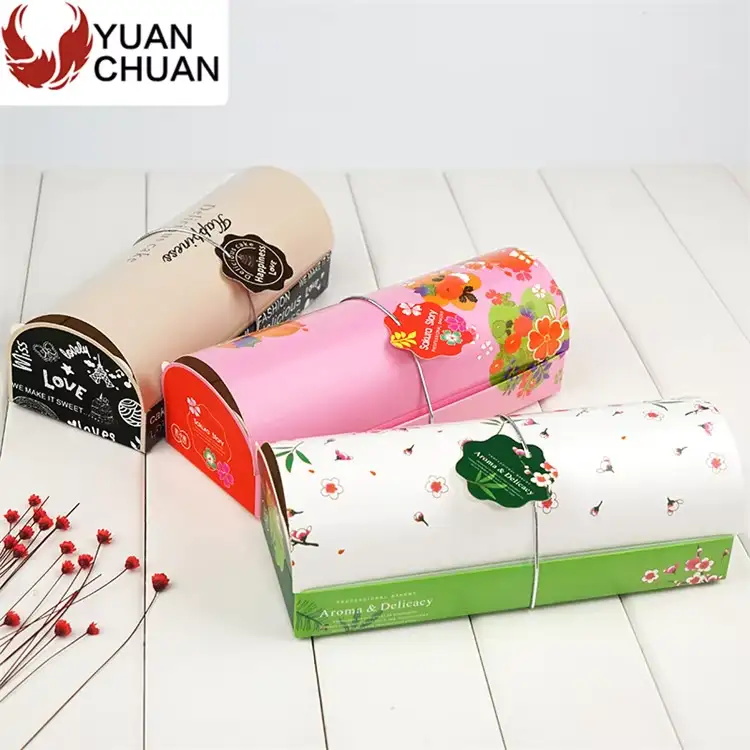 علبة تغليف كعكة سويسرول للاستخدام مرة واحدة من يوشامباك - حاويات خارجية مع أغطية، قابلة لإعادة التدوير 1