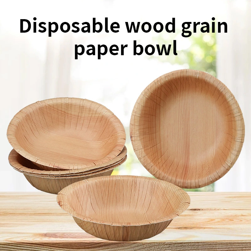 Bakuli za Karatasi Zinazotupwa Zilizotengenezwa Kiwandani - Muundo wa Rim Iliyokunjwa, Ufungashaji wa Kuchukua Uliodumu 1