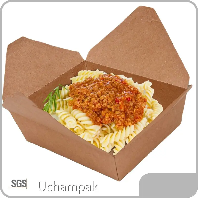 Uchampak Paper Lunch Box with Compartments Paper Lunch Box with Compartments Made in China 1