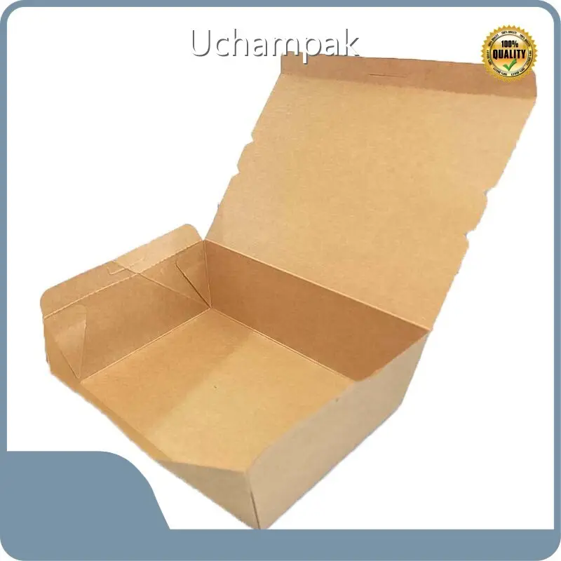 Uchampak Kraft Lunch Box with Window Kraft Lunch Box with Window Factory 1