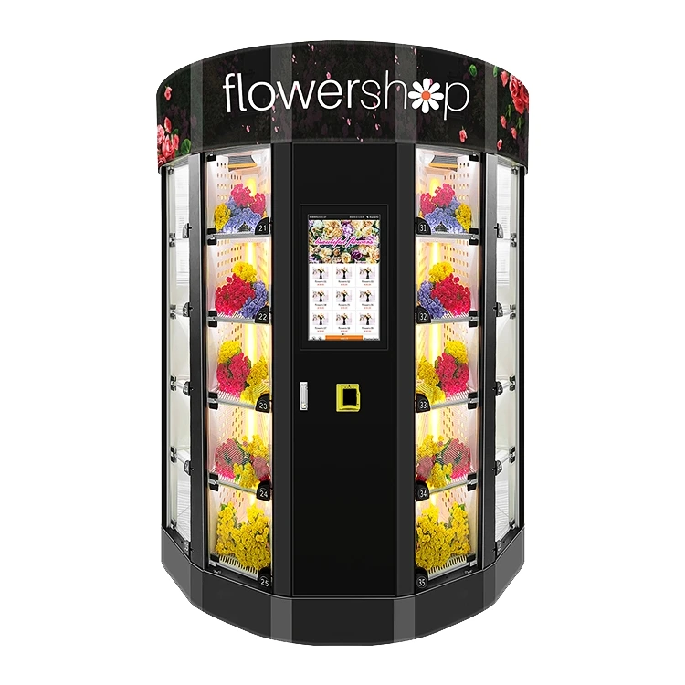 Custom Flower Vending Machines Coin-Op WiFi For Hotels Malls 1