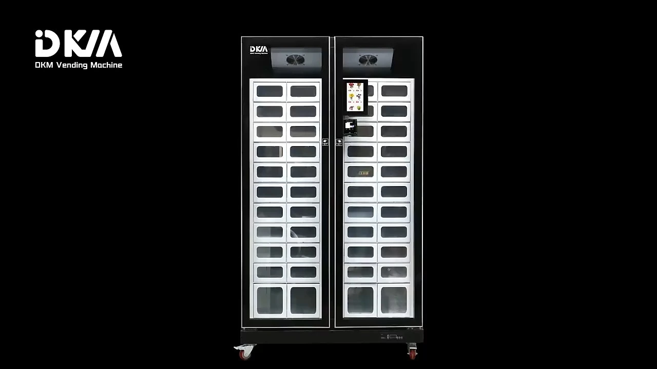 Frischobstautomat mit 44-Gitter-Lagerschrank 1