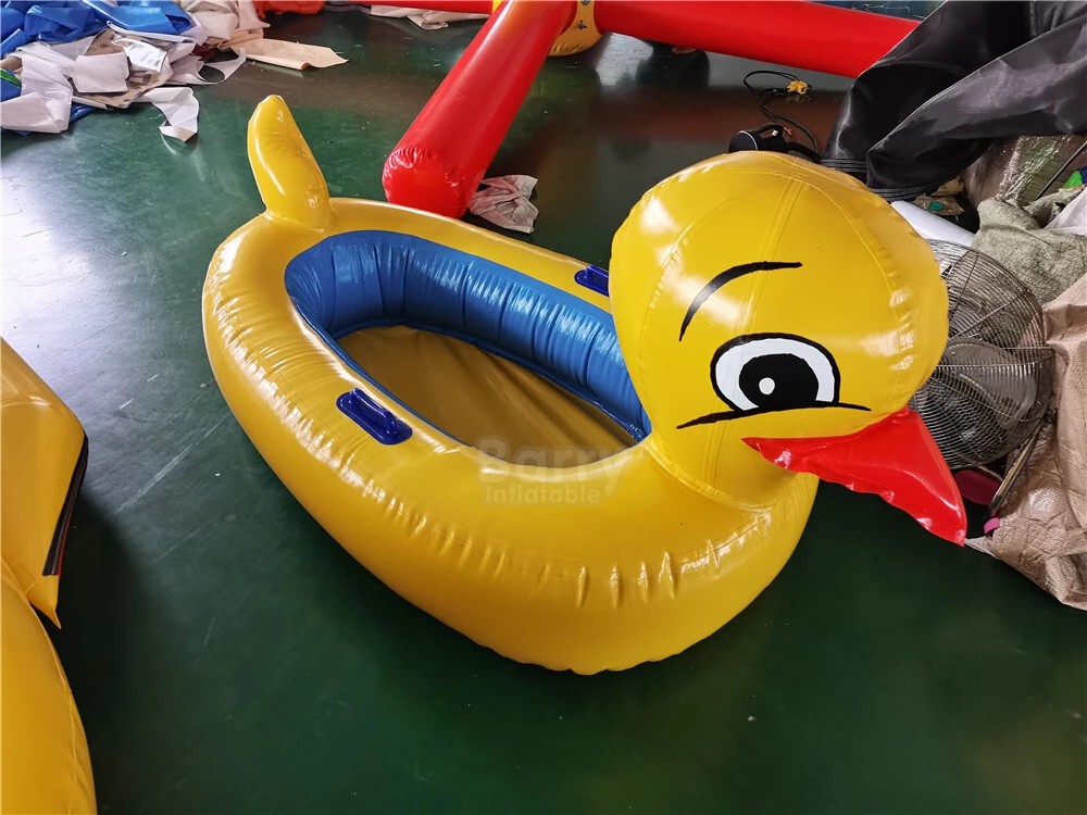 El animal amarillo grande del pato flota los juguetes inflables del agua para la piscina 1