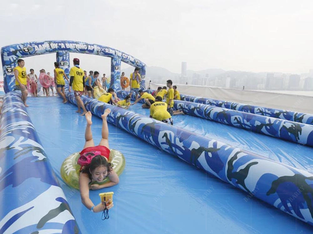Color azul camuflaje Crazy Slip N Slide en la calle 1