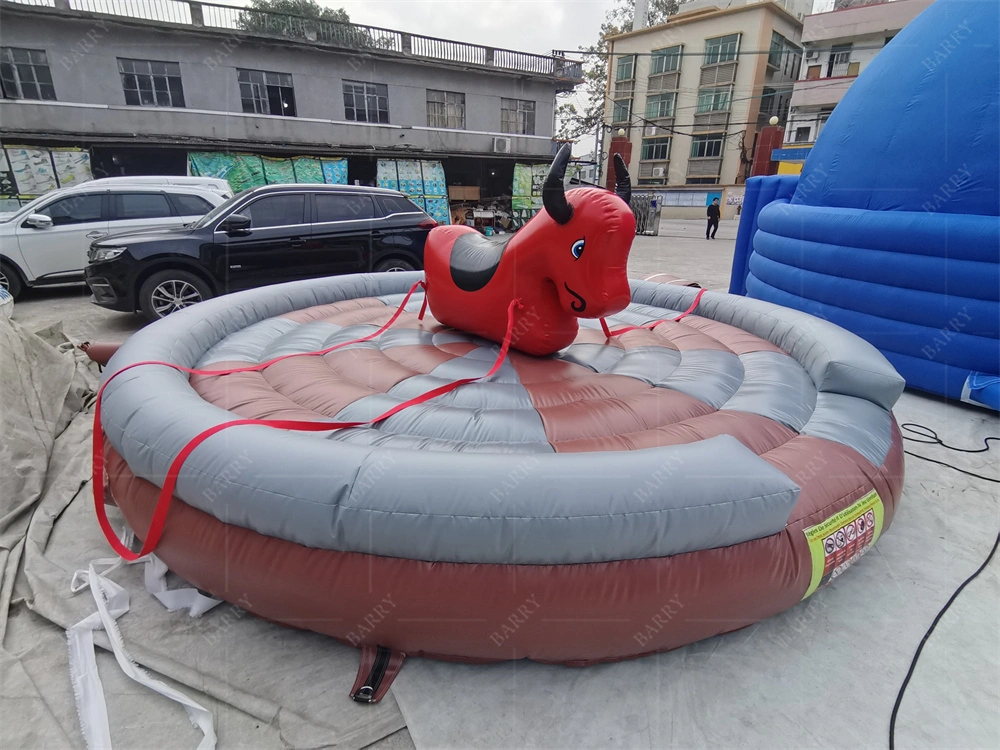 Adults Kids Outdoor Inflatable Mechanical Bull Ride Machine Games 1