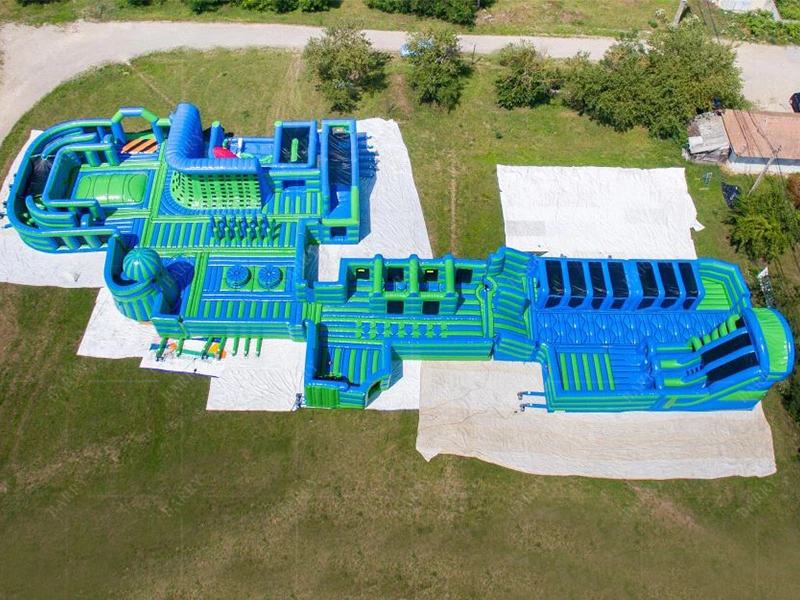 Despedida grande del juego del deporte con el parque de atracciones inflable interior de la carrera de obstáculos 1