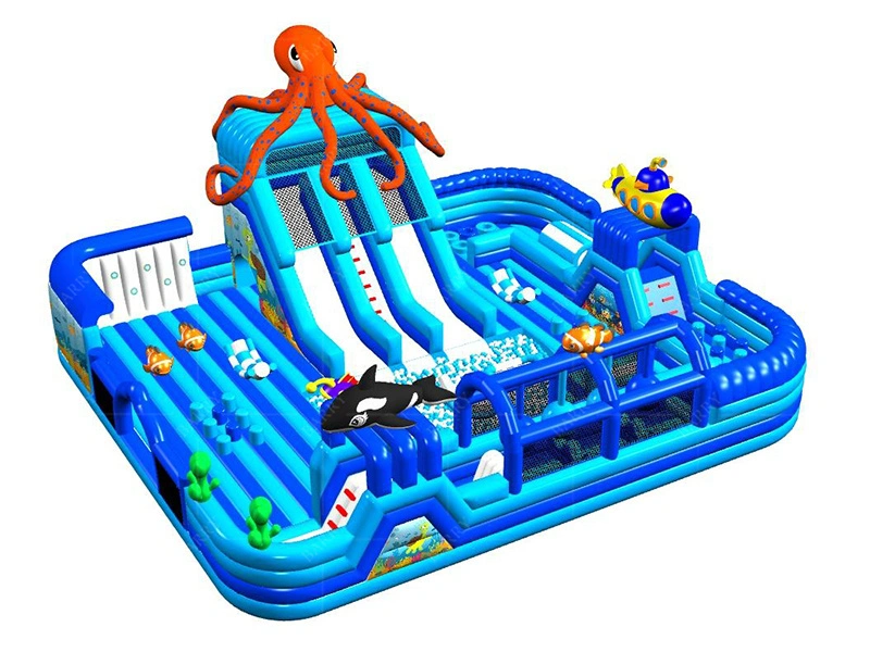 Indoor Giant Octopus Inflatable Theme Park For Kids And Adult 1