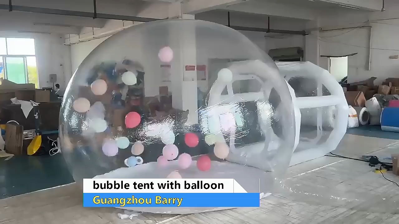 Tienda inflable de la bóveda de la burbuja de la comida campestre que acampa para los acontecimientos del partido con el globo 1
