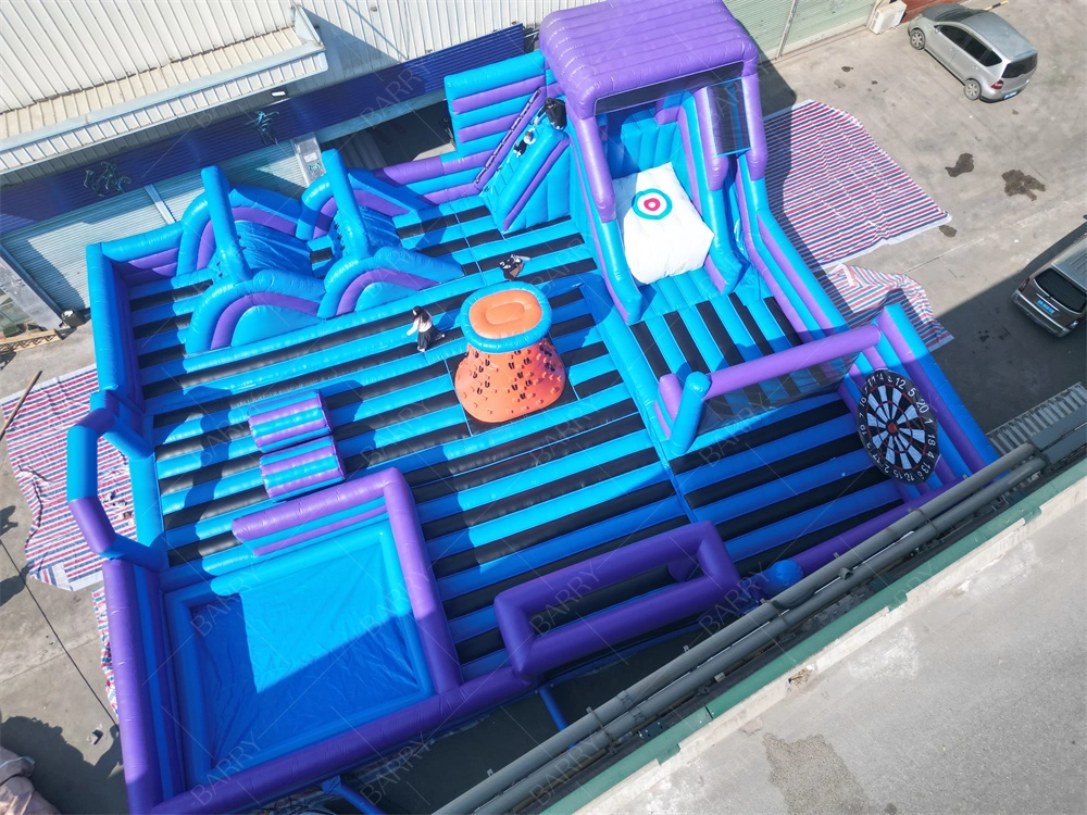 Hounce House flotante de juegos de agua inflable en el lago 1