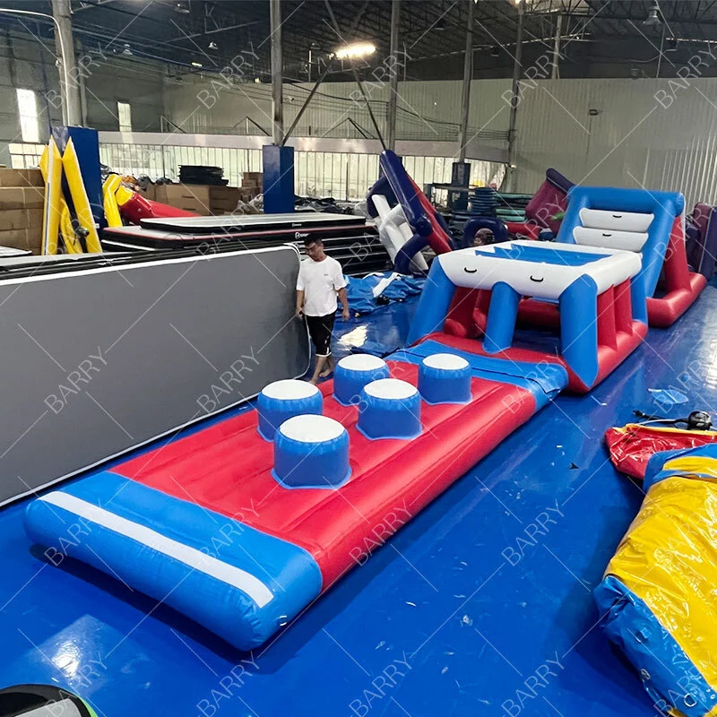 Nuevo lago flotante inflable de moda, parque acuático comercial, juegos acuáticos inflables para deportes acuáticos en piscina 1