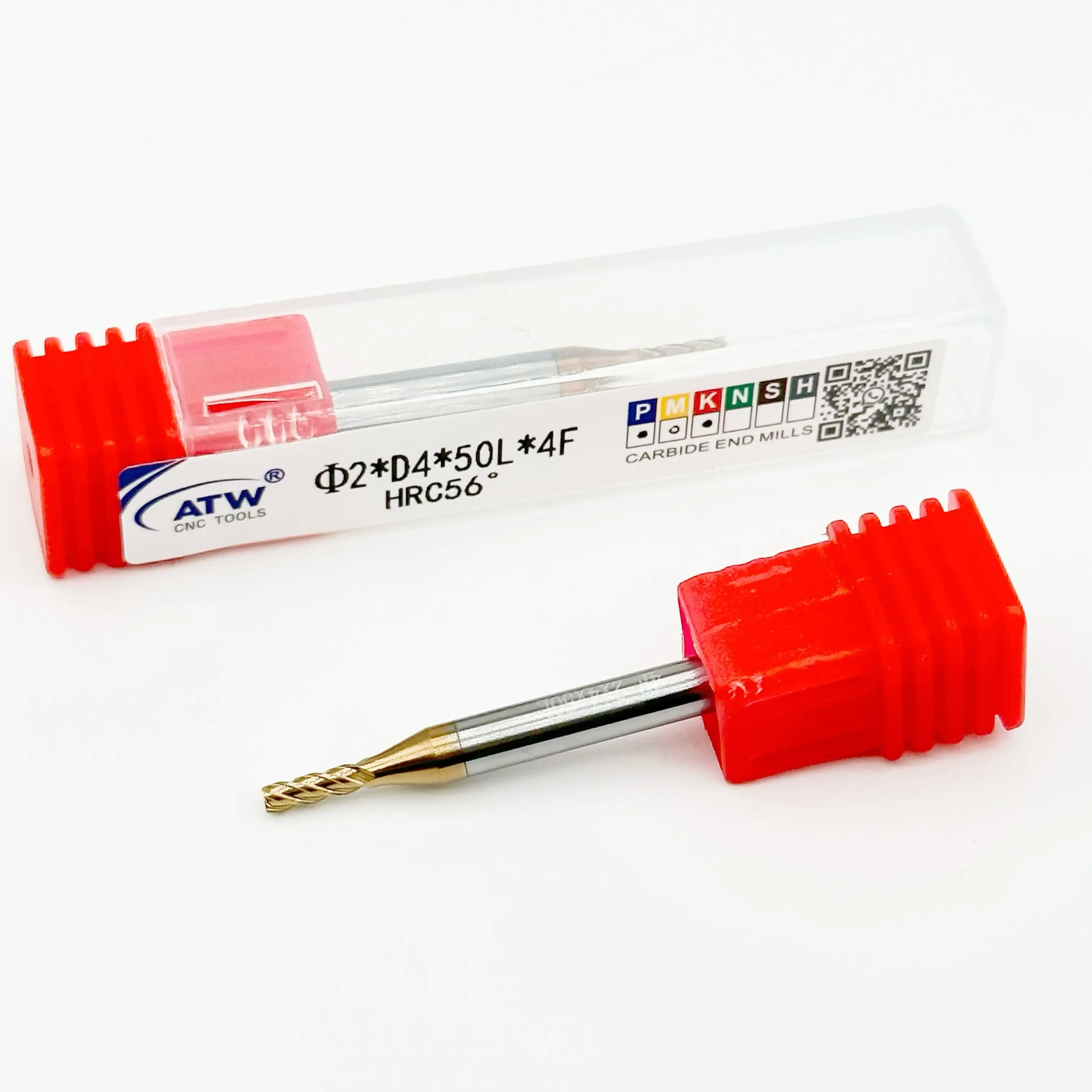 High Quality Tungsten Carbide Endmill D2D4x50Lx4F HRC56 CNC Tool ATW 1