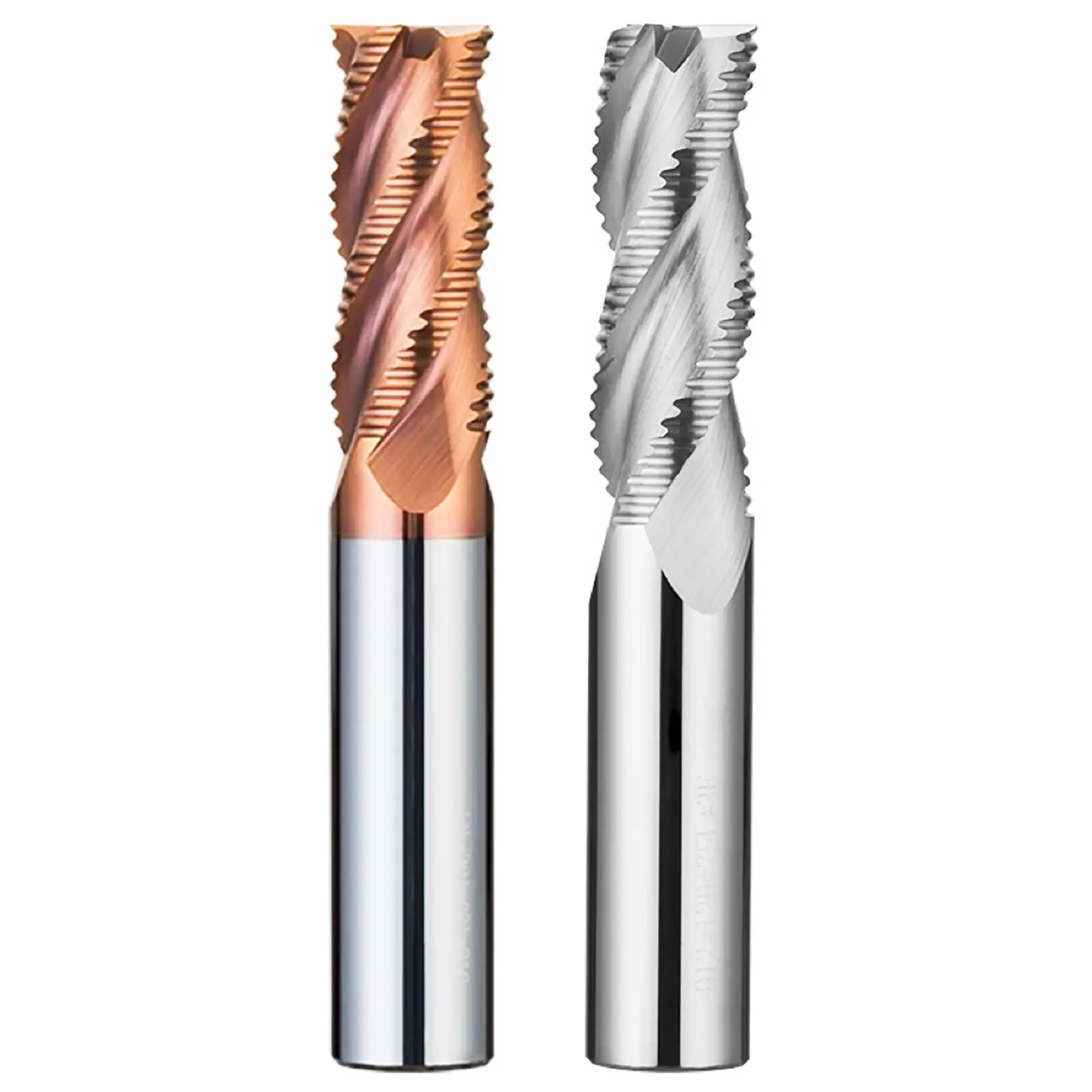 Bronz &lt;000000&gt; Alüminyum-Optimize Edilmiş Kaba İşleme Frezeleri - Demir Dışı Metaller İçin Yüksek Beslemeli Karbür Kesiciler | 4 Kanallı CNC Frezeleme Takımları 1