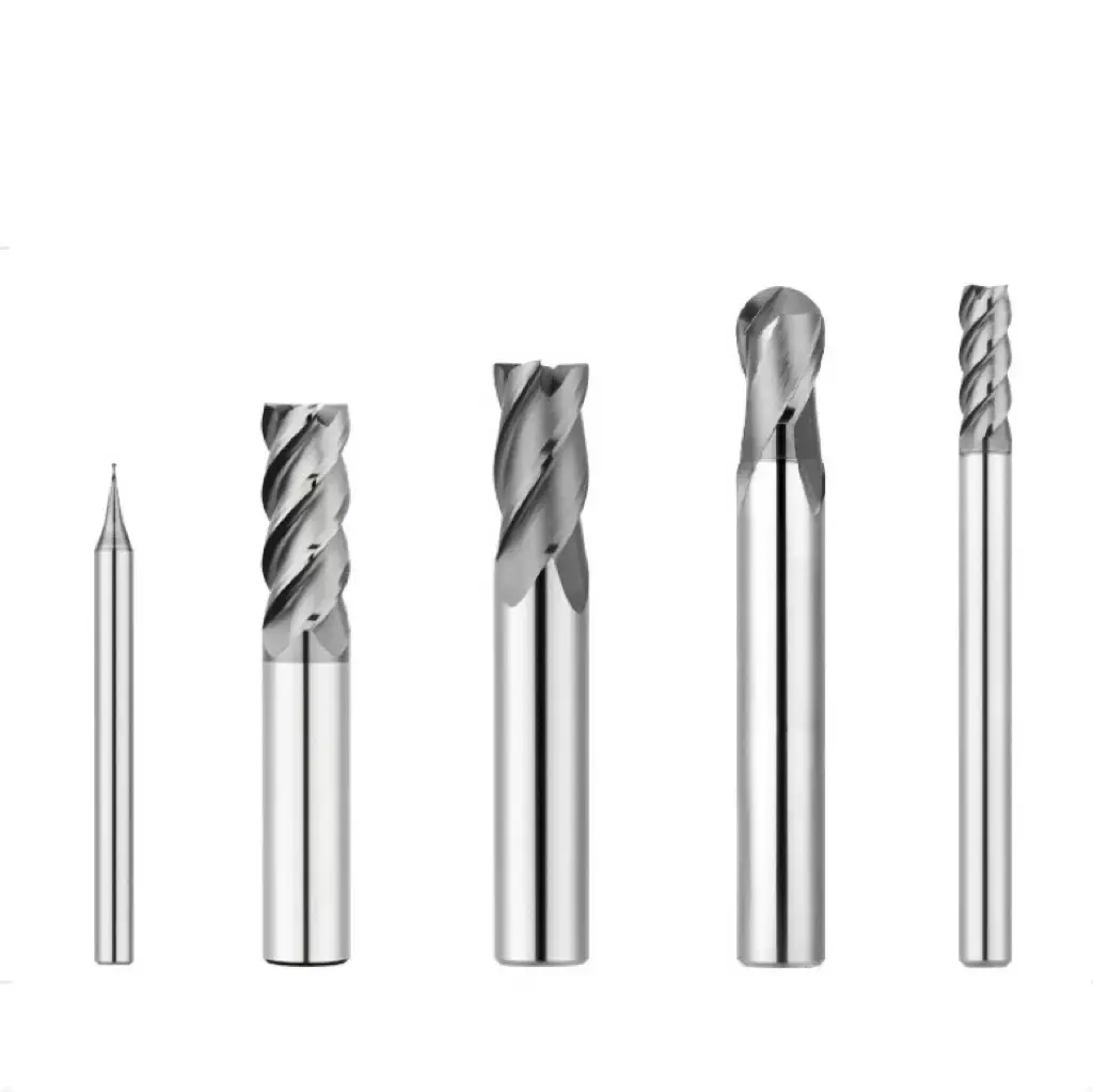 Premium 4-Flute Nano Black Coated End Mill | High Hardness Tungsten Carbide CNC Milling Cutter for Stainless Steel, Aluminum  Hard Metals 1