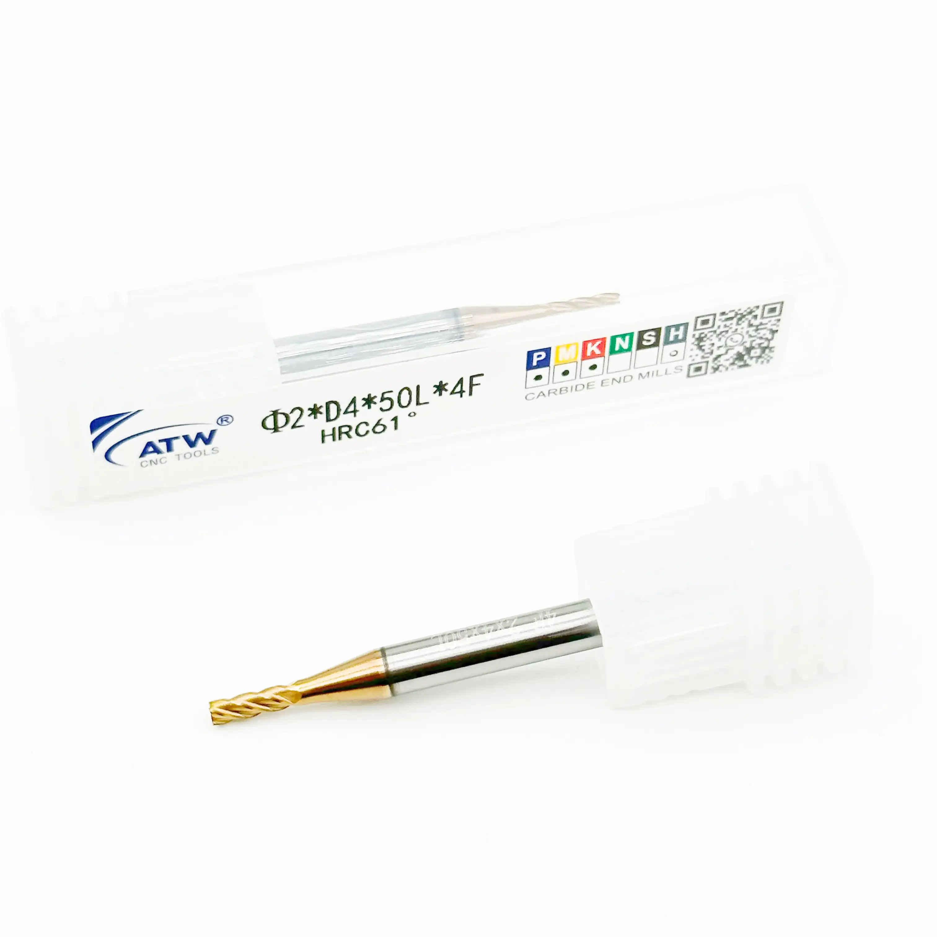 4 Flute TiN Coated Carbide End Mill for CNC Machining - High Precision, Durable, Stainless Steel  Mold Steel Cutting 1