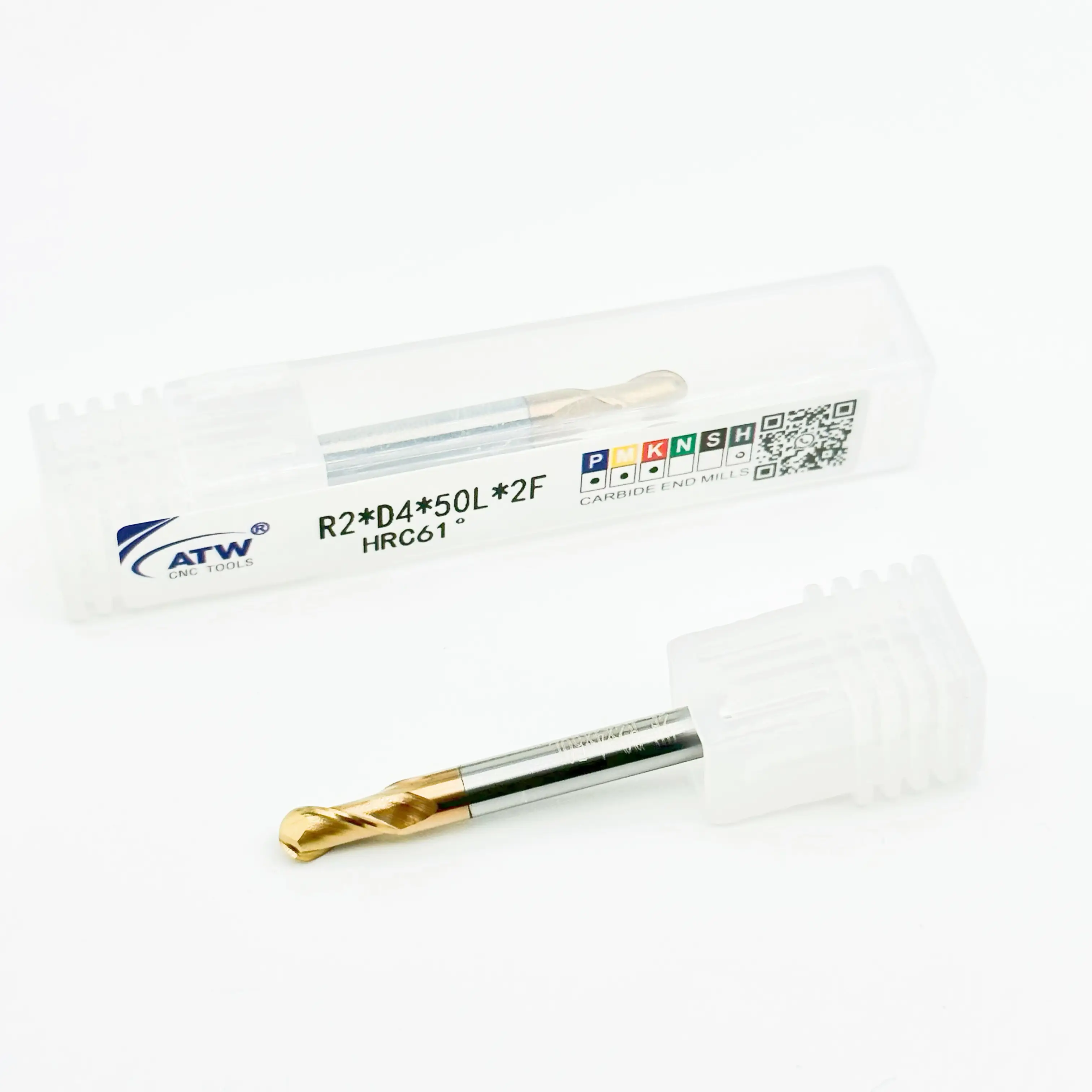 Precision TiN Coated 2-Flute Ball Cutter - 30° Helix Angle, Extended Shank for 3D Contouring & Deep Cavity Machining 1