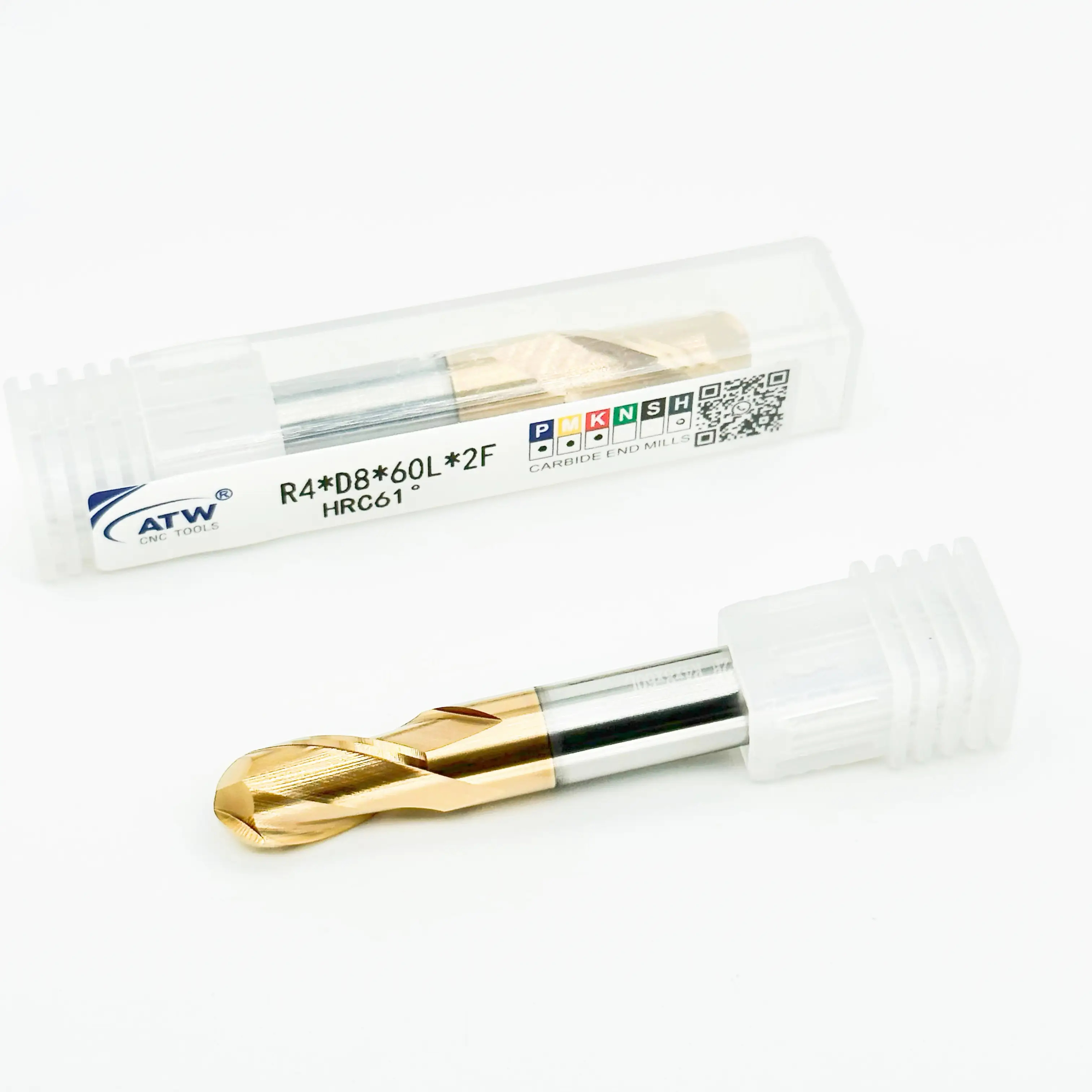 2 Flute TiN Coated Ball End Mill - High Precision CNC Router Tool for Aluminum, Steel & Stainless Steel 1