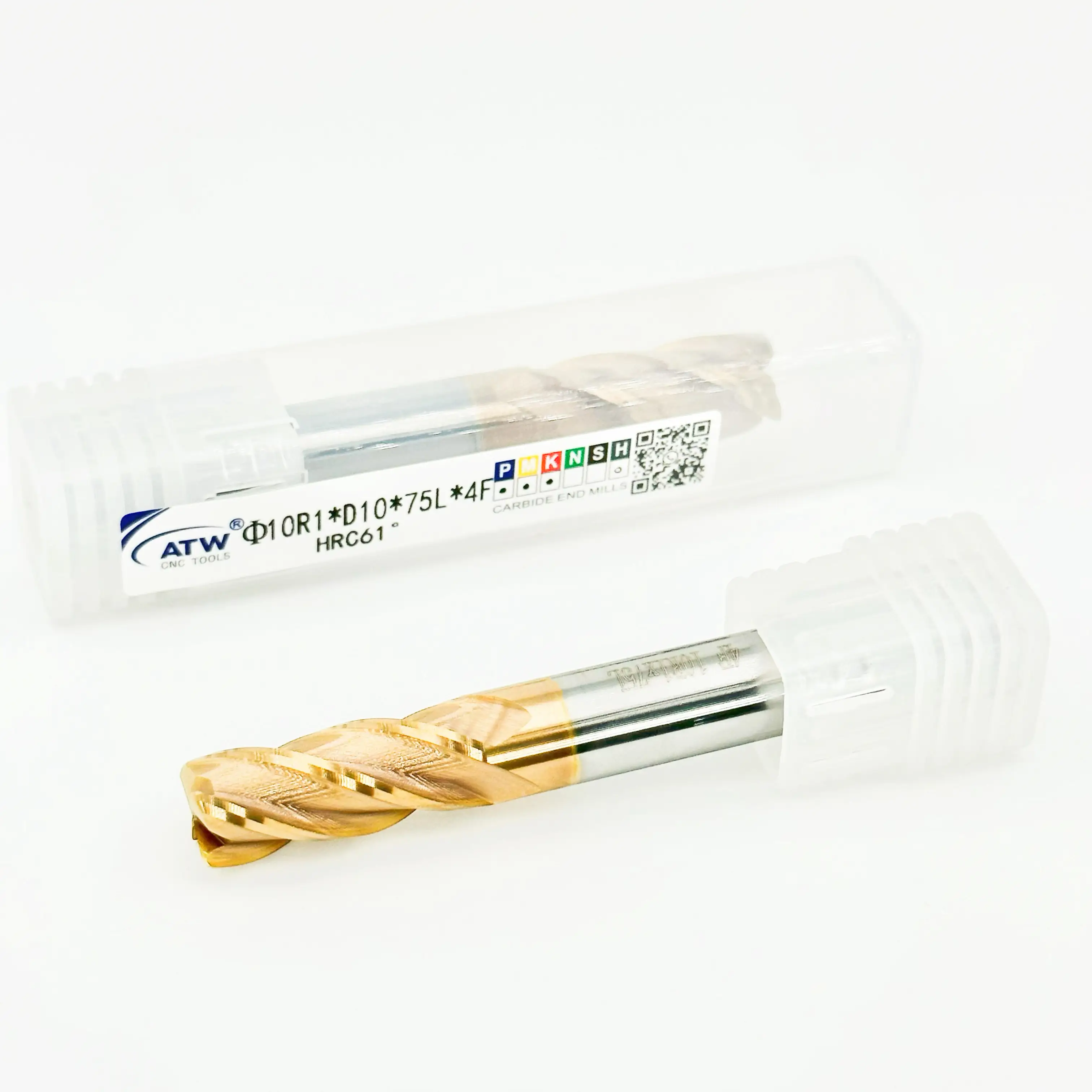 4-Flute TiN Coated Corner Radius End Mill | High Precision CNC Milling Cutter for Stainless Steel, Aluminum & Alloy | Durable & Smooth Cutting 1