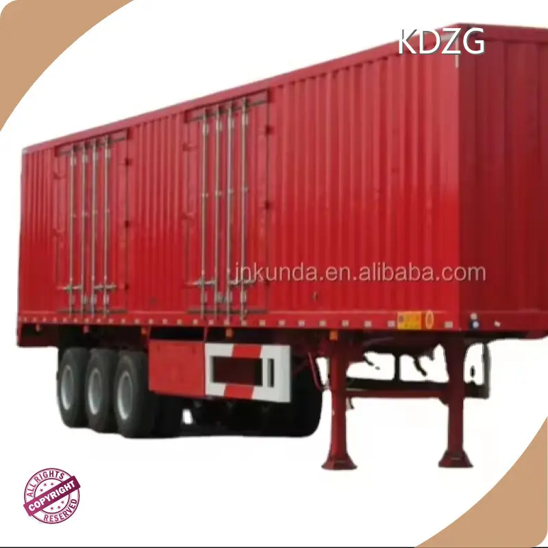 KDZG Trailer Truck Dry Van Trailer for Sale 12300*2500*3900mm Dry Van Trailer for SaleSupply 1