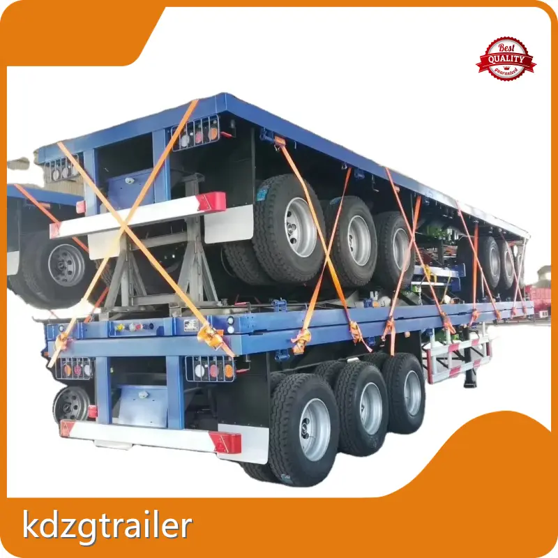 53 Foot Flatbed Trailer for Sale 15001-20000 Kg - - KDZG Trailer Truck 1