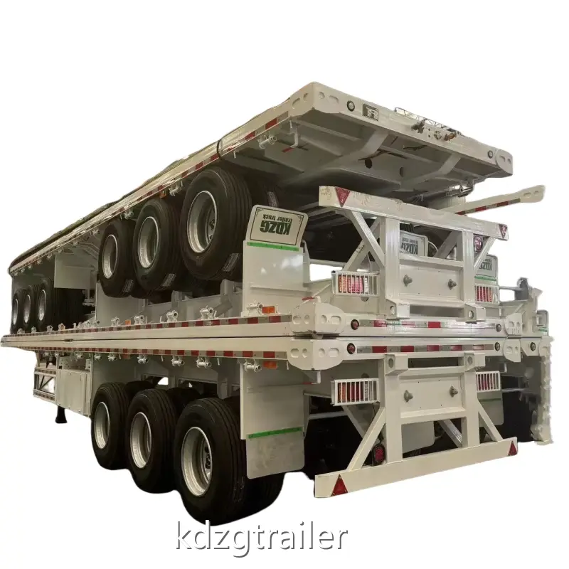 Semi Flatbed Trailers for Sale 14/18mm by KDZG Trailer Truck 1