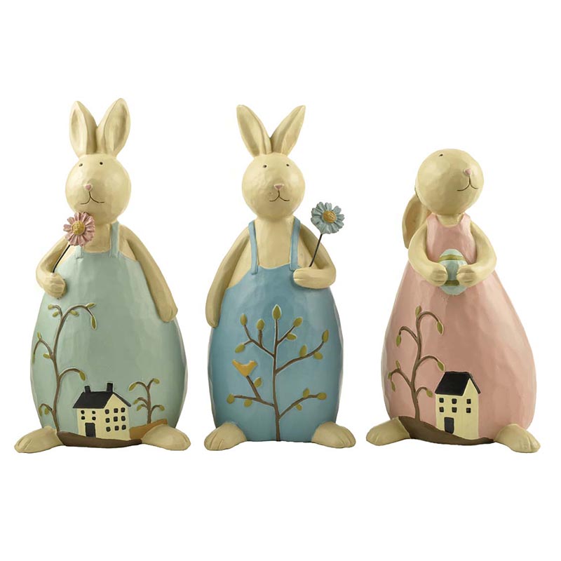 Ennas vintage easter bunny figurines polyresin micro landscape1 1