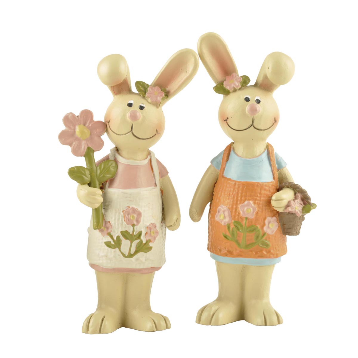 decorative easter rabbit statues polyresin home decor 1