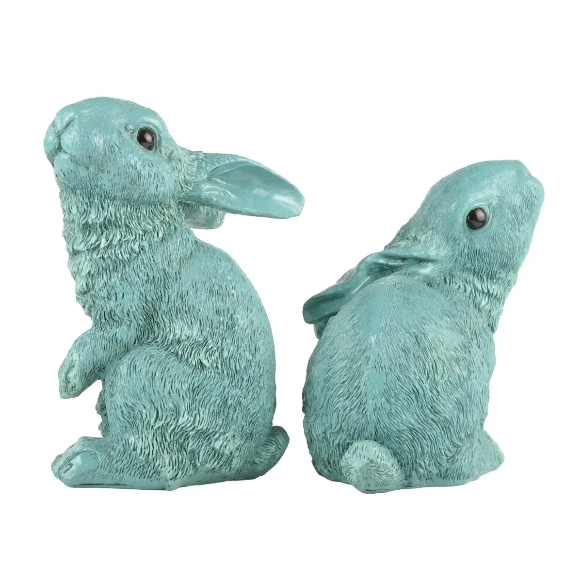 Ennas decorative vintage easter bunny figurines polyresin micro landscape 3