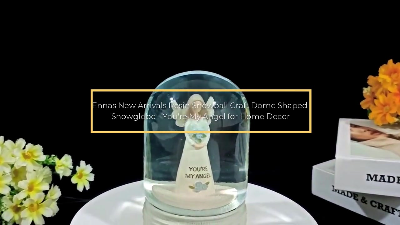 Ennas recién llegados bola de nieve de resina artesanal en forma de cúpula globo de nieve-Eres mi ángel para la decoración del hogar