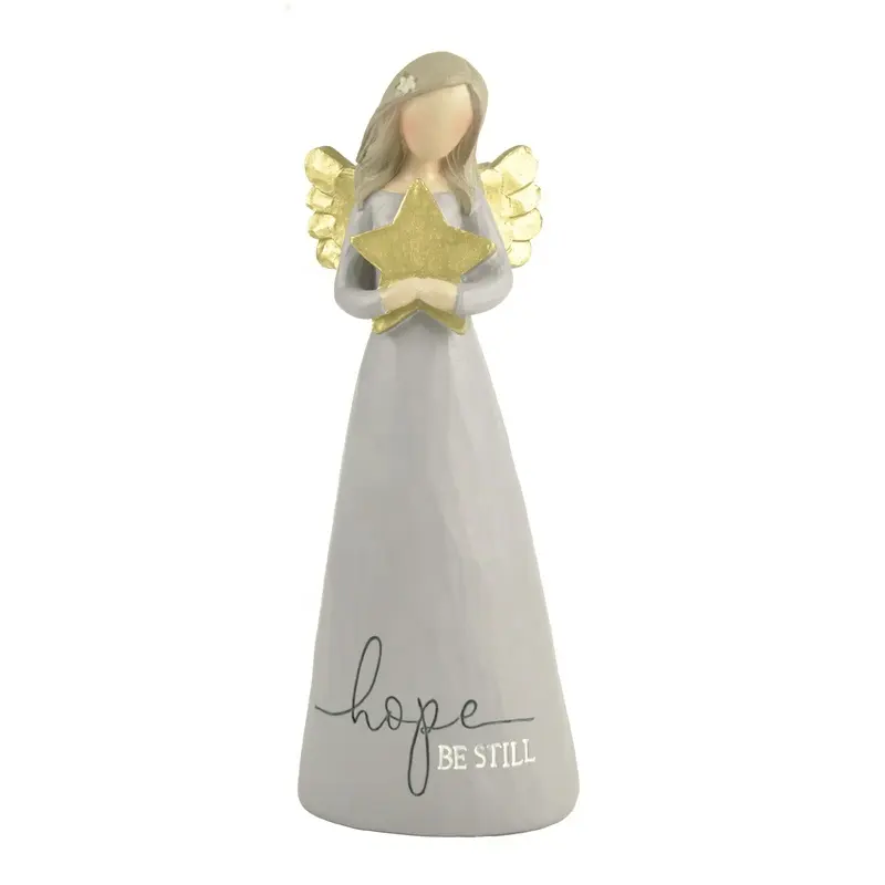 Ennas Factory Handmade Resin Angel Crafts Bright Blessings Angel Statue w flowers- Grandma for Birthday Gift 231-13633 1
