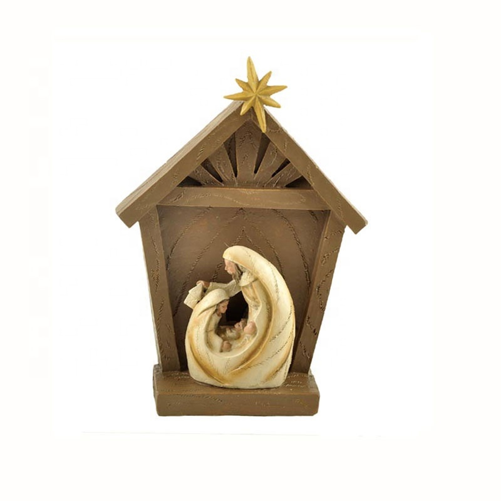 Resin Religion Statue, Resin Manger Family Statue, Jesus in Manger