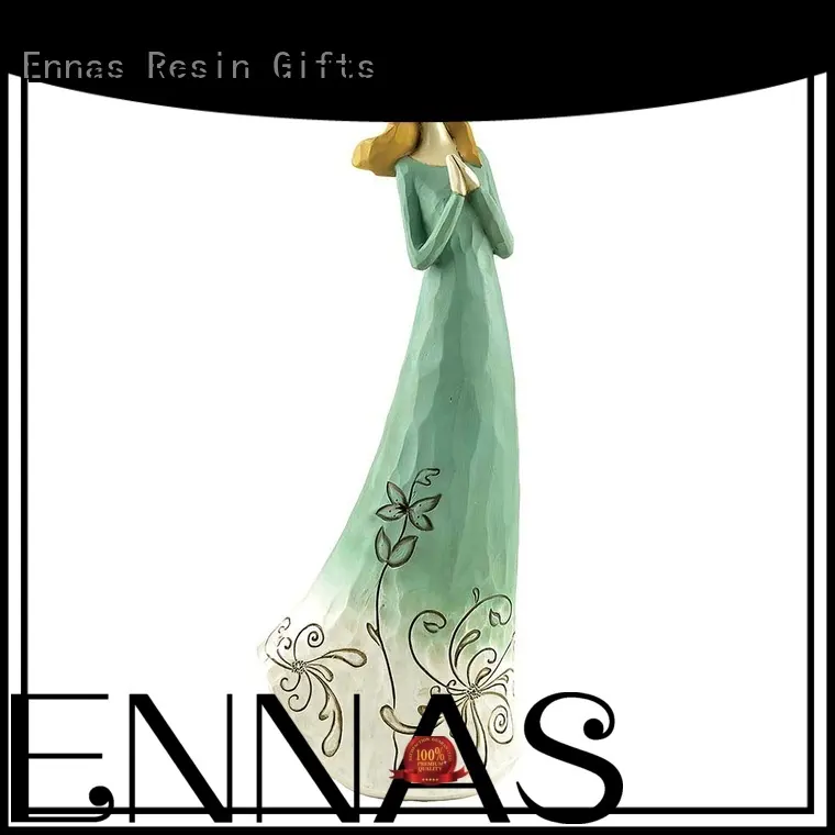 Beautiful Resin Angel Ornaments Crafts Artificial Flower Fairy Figurines 1
