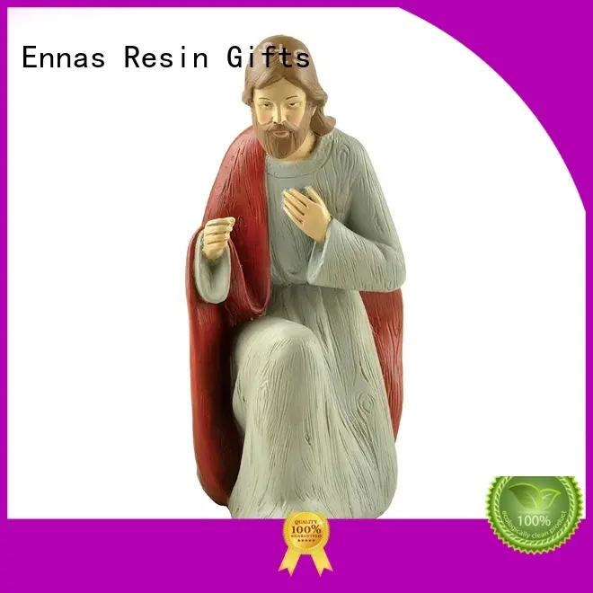 Religious Sculptures Crafts Polyresin Squating Jesus Statue 1