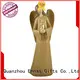 Home Decor Holding Candle Wood Textured Resin Angel Figure 1