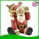 Custom Your Design Polyresin Crafts Christmas Sitting Santa with the Girl 1